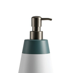 Obraz premium Isolated Photo of a Soap Dispenser with Teal Base and Silver Pump Against a Transparent Background
