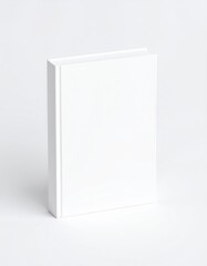 Blank hardcover book mockup floating on white 3D rendering