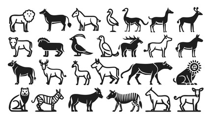 Obraz premium vector set of animals