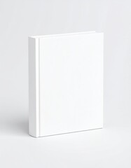 Blank hardcover book mockup floating on white 3D rendering