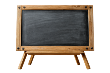 Chalkboard on stand, transparent bg