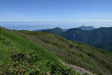 Fototapeta premium Climbing Mount Amakazari, Niigata, Japan