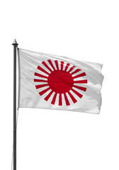 Japanese Flag Waving In The Wind Isolated Against Transparent Background Photo