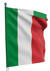 Italy National Flag Waving On A Transparent Background Photo