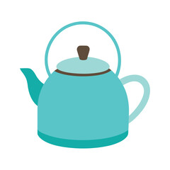 Obraz premium Watercolor teapot design on white background perfect for tea time cafe or beverage themes