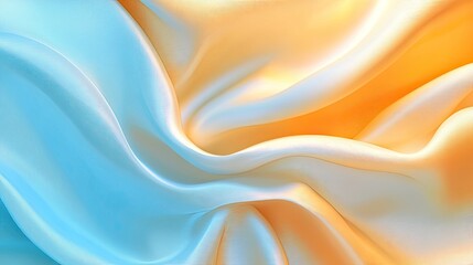 Obraz premium Blue and gold silk fabric texture.