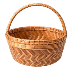 wicker basket isolated on white