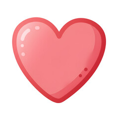 Isolated Red Heart Illustration Against Transparent Background