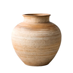 clay jug isolated on white background