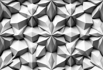Abstract monochrome geometric shapes repeat in seamless tessellation, art, high contrast