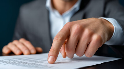 Obraz premium Estate law planning. Estate law planning document review with focus and determination in professional office setting