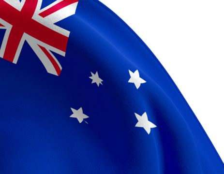 Waving United States Minor Outlying Islands Flag with Realistic Fabric Texture, isolated on transparent background PNG