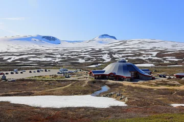 Gordijnen Poolcirkel The Arctic Circle Center (Polarsirkelsenteret), a nice place to stop in Saltfjellveien, Storforshei, Norway  © leochen66