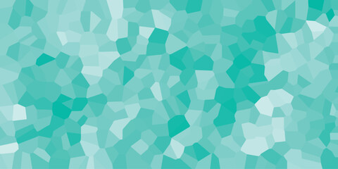 Obraz premium Abstract geometric teal mosaic background featuring irregular polygon shapes in various shades of turquoise creating a modern design