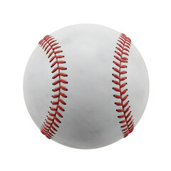 Realistic Baseball Isolated On White Background Close Up View Detail
