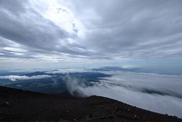 Climbing Mount Fuji, Shizuoka, Yamanashi, Japan
