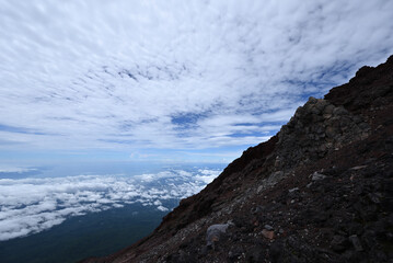 Climbing Mount Fuji, Shizuoka, Yamanashi, Japan