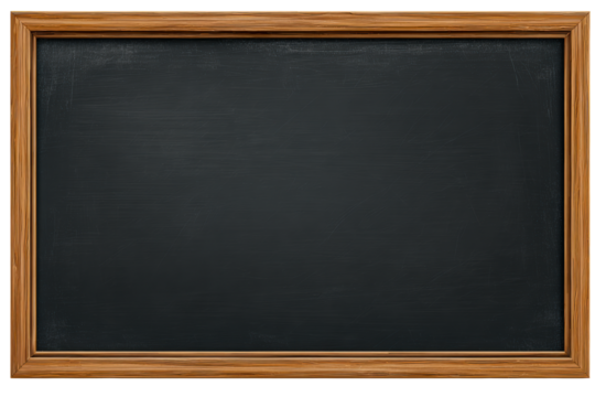 Classic wooden chalkboard, black surface