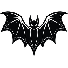 Obraz premium Stylized bat silhouette for halloween or night themes