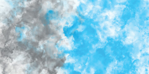 Fototapeta premium Abstract watercolor sky background featuring moody clouds in shades of blue and gray for artistic design and digital imagery.