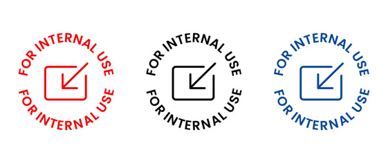 For internal use only stamp, watermark seal vector design