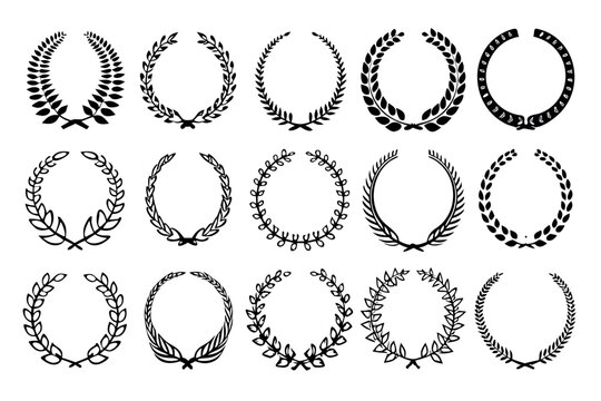 Diverse graphic elements collection with cmyk and grayscale options