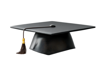 Cap and tassel on clear background