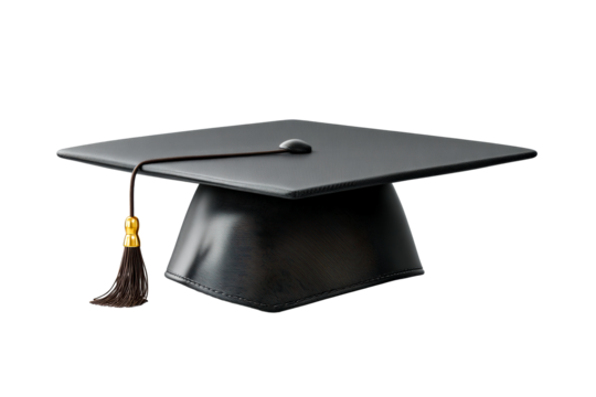 Cap and tassel on clear background