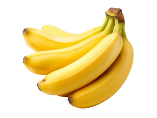 Fresh yellow bananas bunch isolated black background, Isolated On White Background, Png Transparent