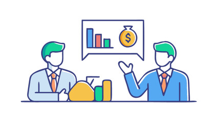 Business meeting discussing financial performance and investment strategies for growth and success