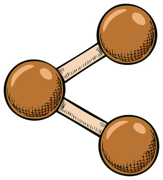 Linked Brown Spheres Representing Connection Sharing and Intermolecular Forces