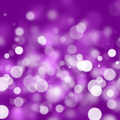 Abstract shimmering purple bokeh lights background with soft focus and glowing circles