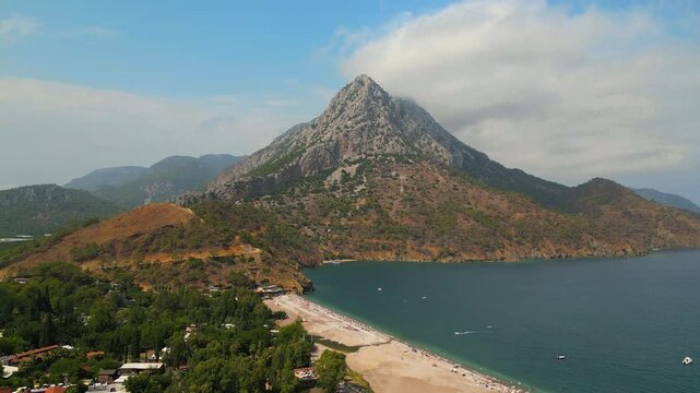 4K Cinematic Drone Footage of Adrasan Kalesi - Turkey_51