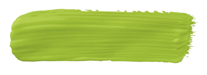 Green brush isolated on transparent background