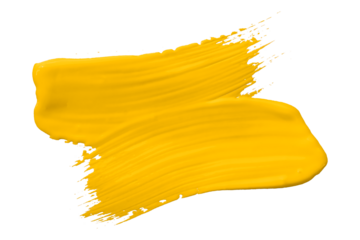 Yellow brush isolated on transparent background