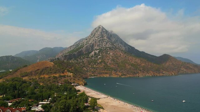 4K Cinematic Drone Footage of Adrasan Kalesi - Turkey_53