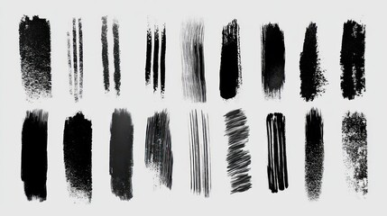 Black brush strokes collection