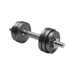 Fototapeta premium Realistic Illustration Of Single Dumbbell In Black And White Isolated On Transparent Background