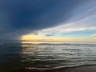 sunset over the sea