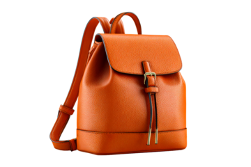 Stylish orange backpack with a modern design