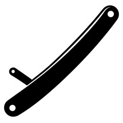 Barber Straight Razor Icon Vector  Classic Shaving Tool Illustration for Barbershop and Grooming Designs