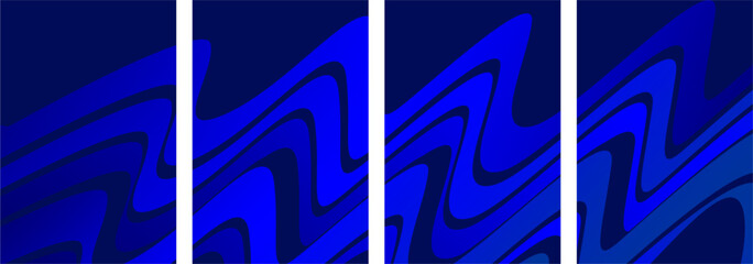 Collection of abstract backgrounds with beautiful gradient colors, blue background for poster, flyer, banner, backdrop, vertical banner, cool fluid background vector illustration.