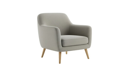 Realistic Photo of Modern Isolated Armchair on Transparent Background