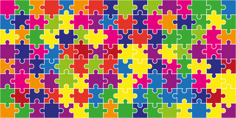 Puzzle pattern background vector set