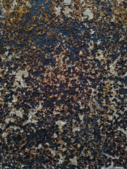 Rough rust and chipped paint on steel background