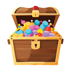 Pirate's Treasure Chest Overflowing with Gold