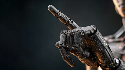 Robotic hand pointing detail