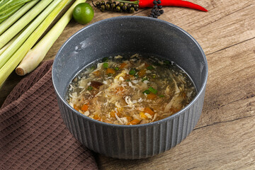 Asian gourmet crab soup with spices