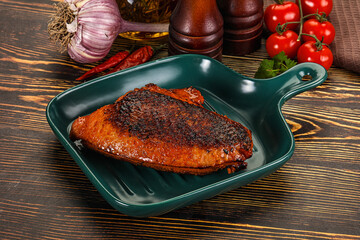 Roasted duck breast in cherry