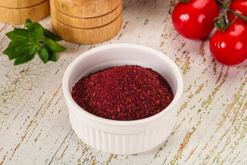 Natural organic Sumah powder for culinary